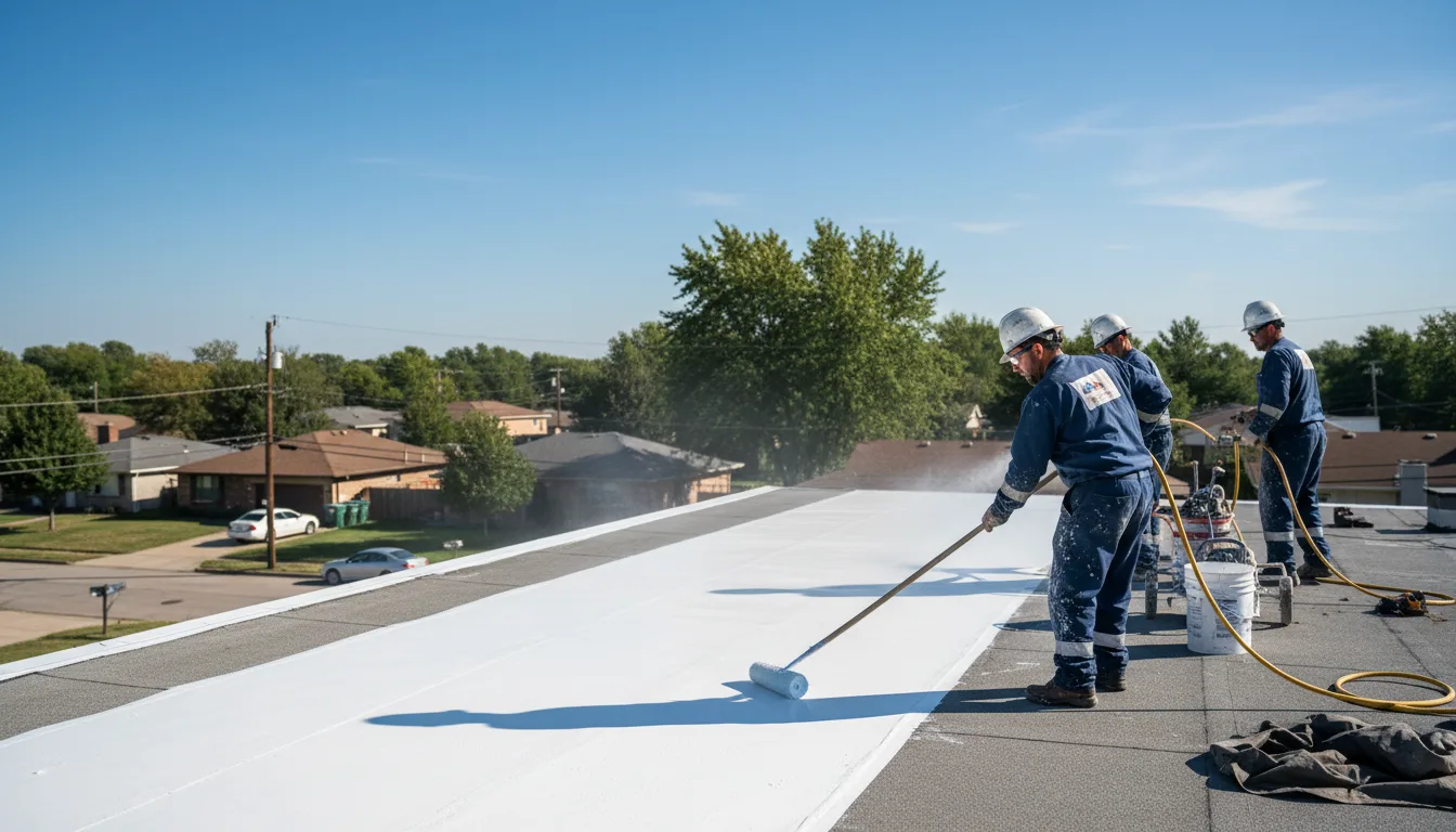 Commercial roof coating in Milton, IL near me